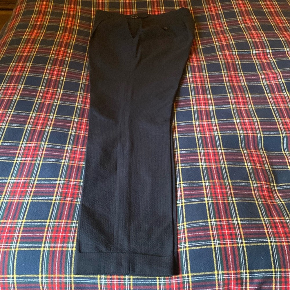 Spier & Mackay seersucker high rise trousers